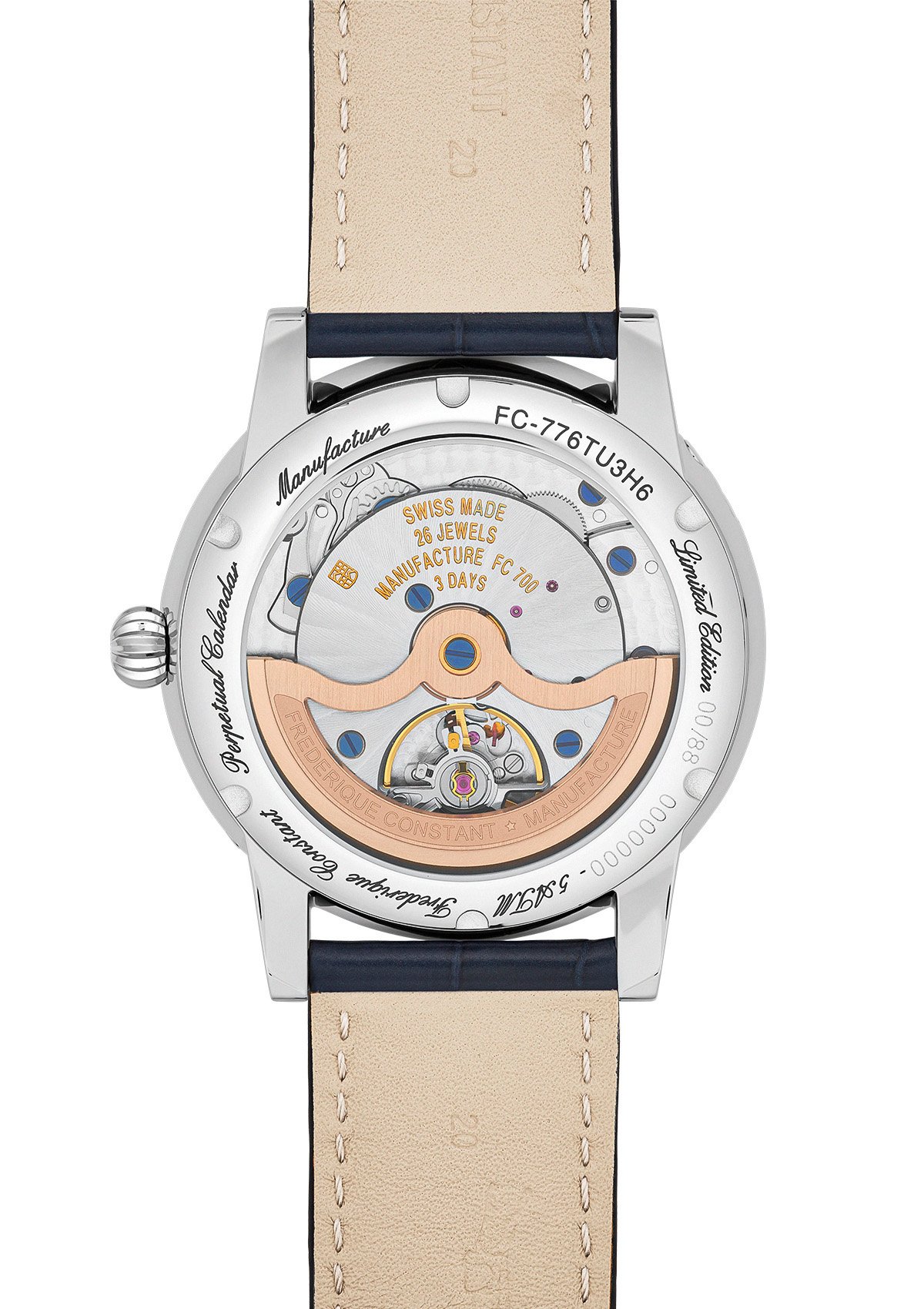 Frederique Constant Classic Perpetual Calendar Manufacture & Turquoise: back