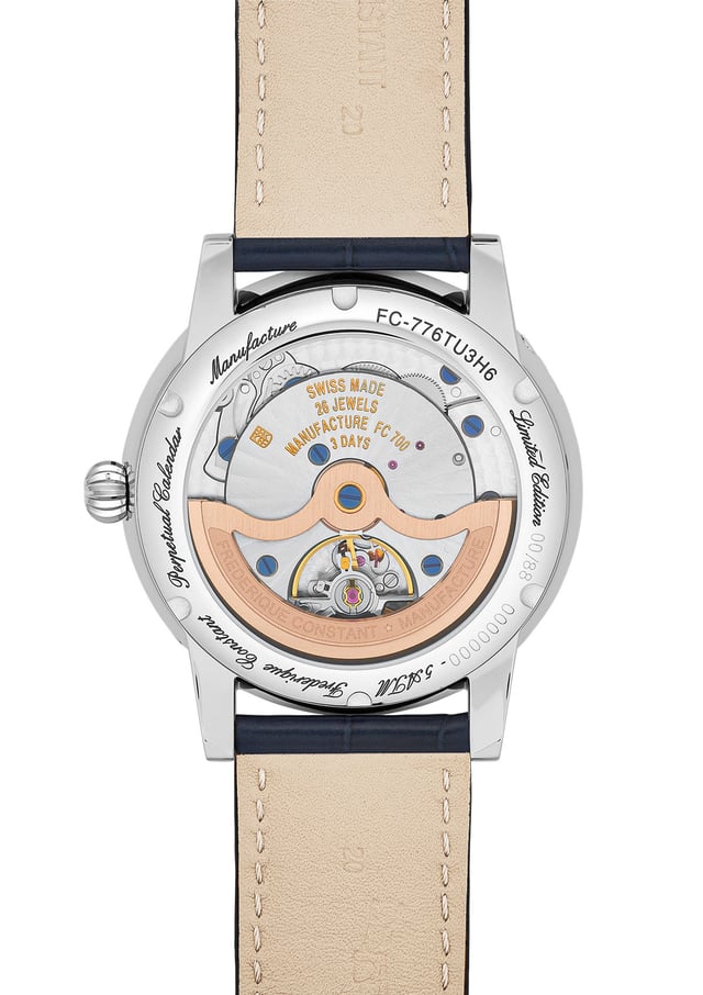 Frederique Constant Classic Perpetual Calendar Manufacture & Turquoise: back