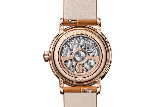Blancpain Villeret Phases de Lune, ref. 6106N_4687_55A: Case back with movement