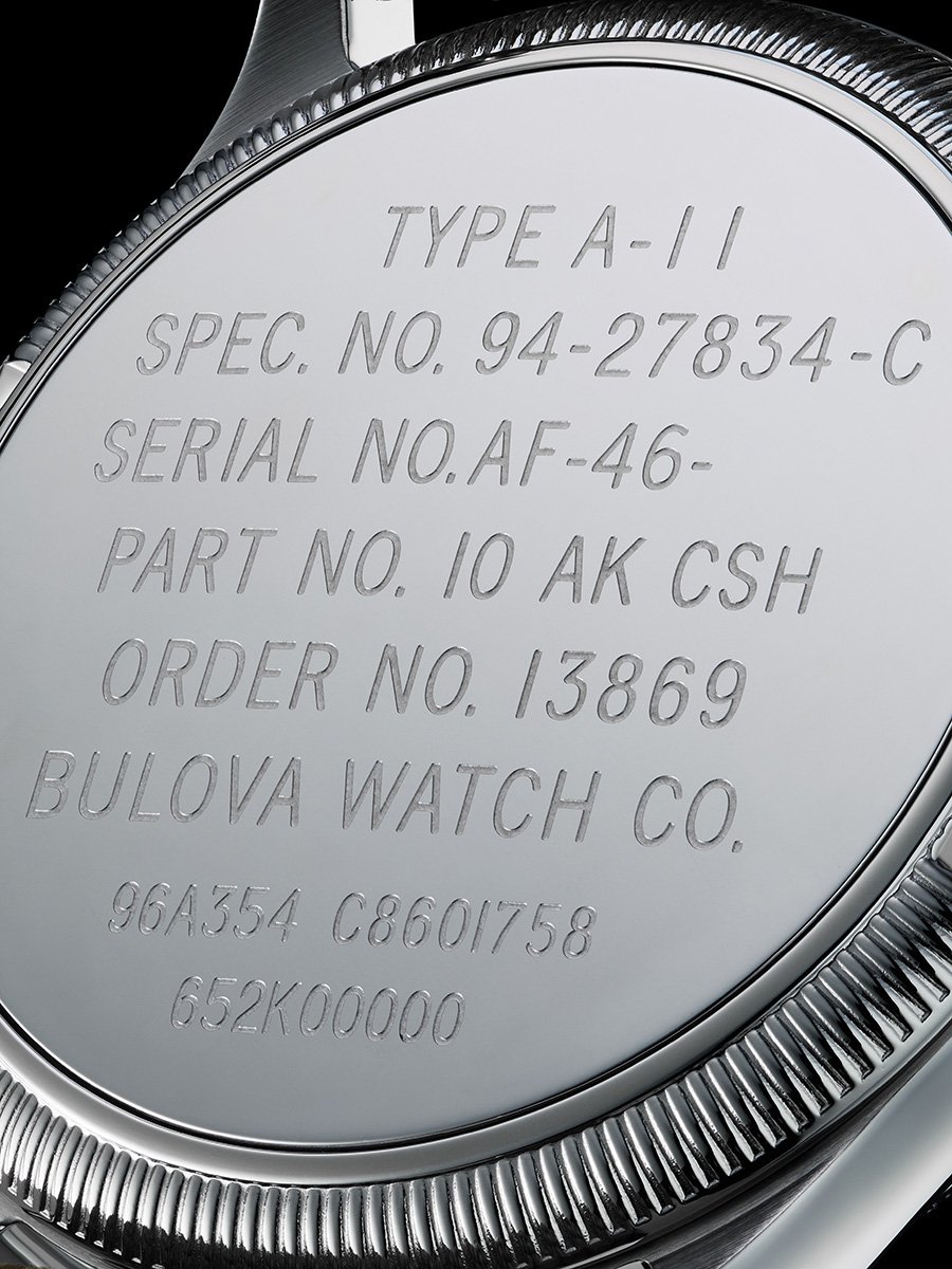 Bulova A-11 Jimmy: case back