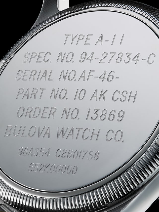 Bulova A-11 Jimmy: case back