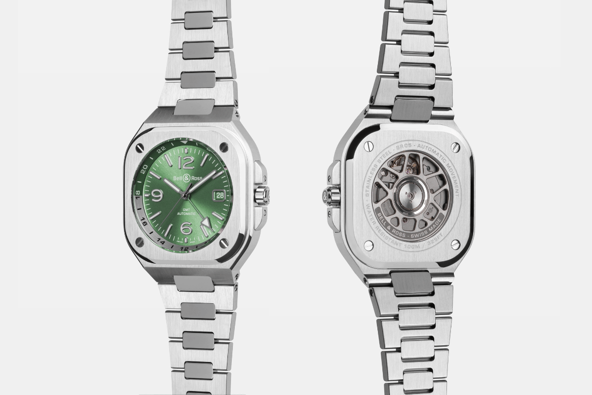 Bell & Ross BR-05 GMT Green Steel: front and back