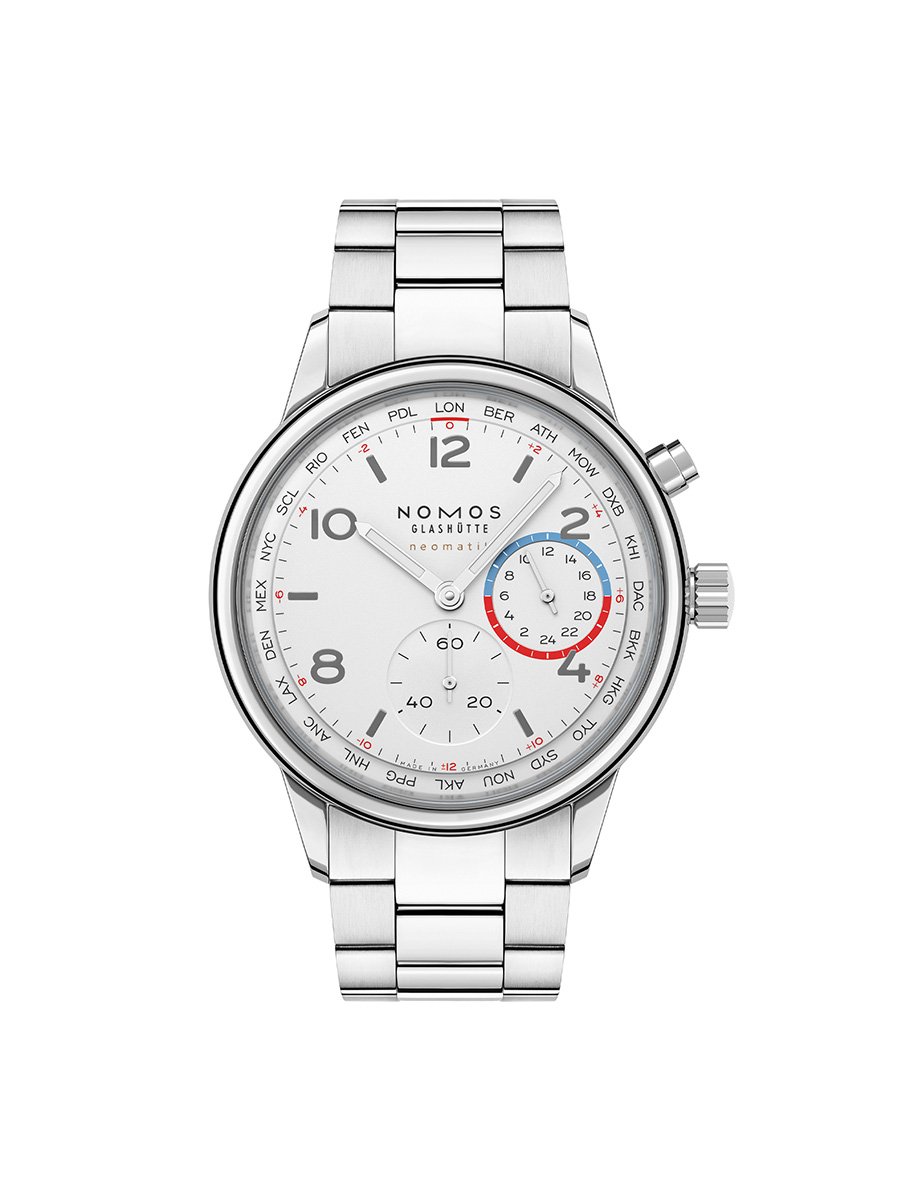 Nomos Glashütte Club Sport neomatik Worldtimer, front