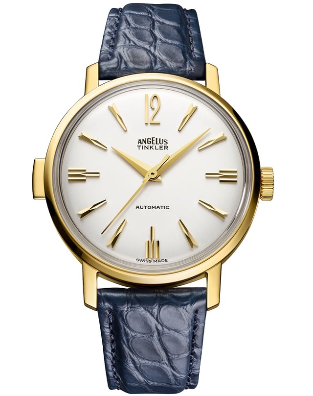 Angelus – Tinkler 1958, historically inspired special watch with automatic movement and light dial