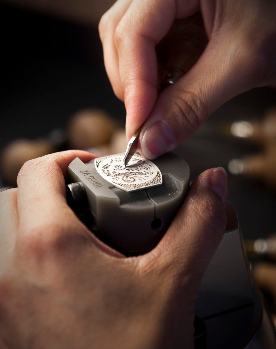 Patek Philippe stone setting at Cadrans Flückiger in St. Imier