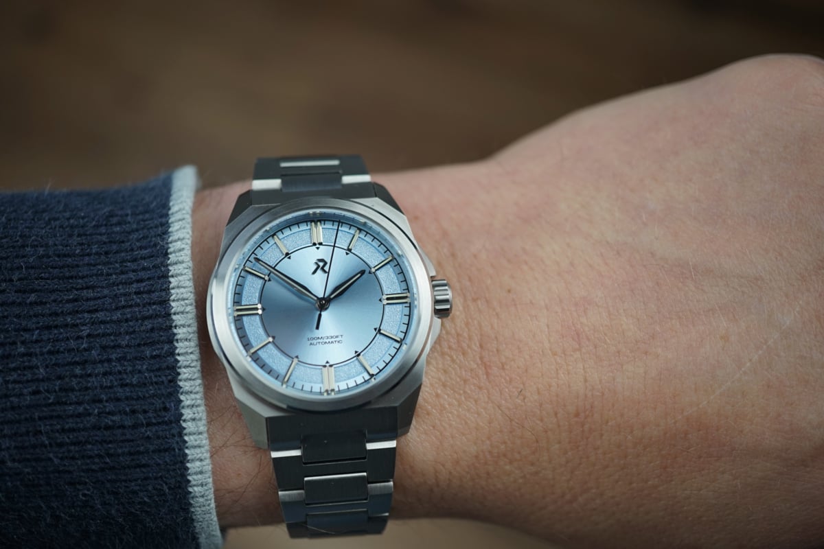 RZE Resolute 36 Halcyon on the wrist
