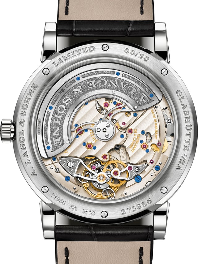 A. Lange & Söhne: Lange 1 Tourbillon Perpetual Calendar Lumen, case back