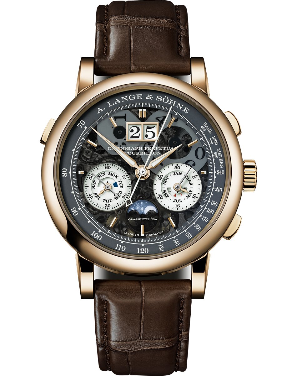 A. Lange & Söhne Datograph Perpetual Tourbillon Honeygold Lumen, luxury watch with tourbillon and perpetual calendar