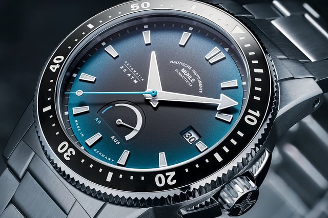 Mühle-Glashütte Sportivo Power Dive: dial