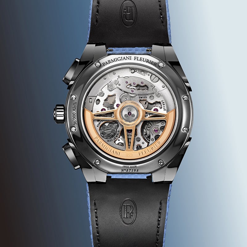 Parmigiani Fleurier Tonda PF Sport Chronograph Ultra-Cermet Mineral Blue: movement