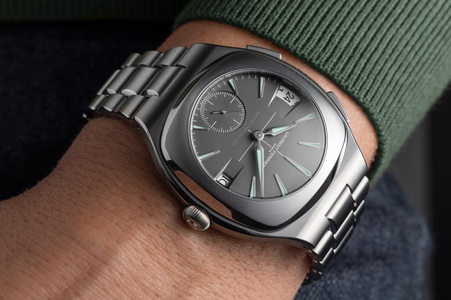 Laurent Ferrier: Sport Traveller Slate Grey 42mm, wrist