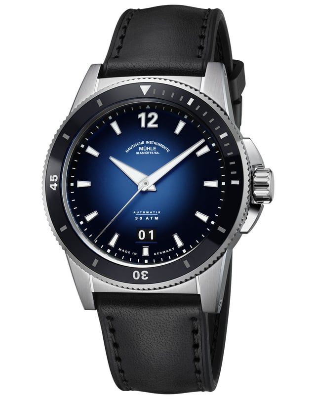 Muehle-Glashuette: Sportivo Big Date blue 