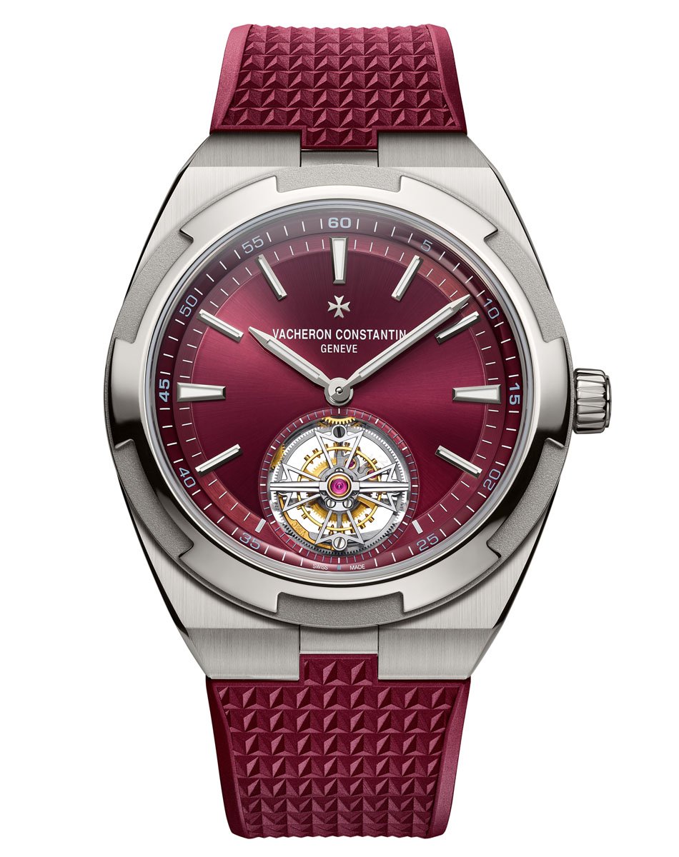 Vacheron Constantin Overseas Tourbillon, Front, red strap