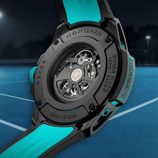Norqain Wild ONE Skeleton X-Lite Turquoise: case back