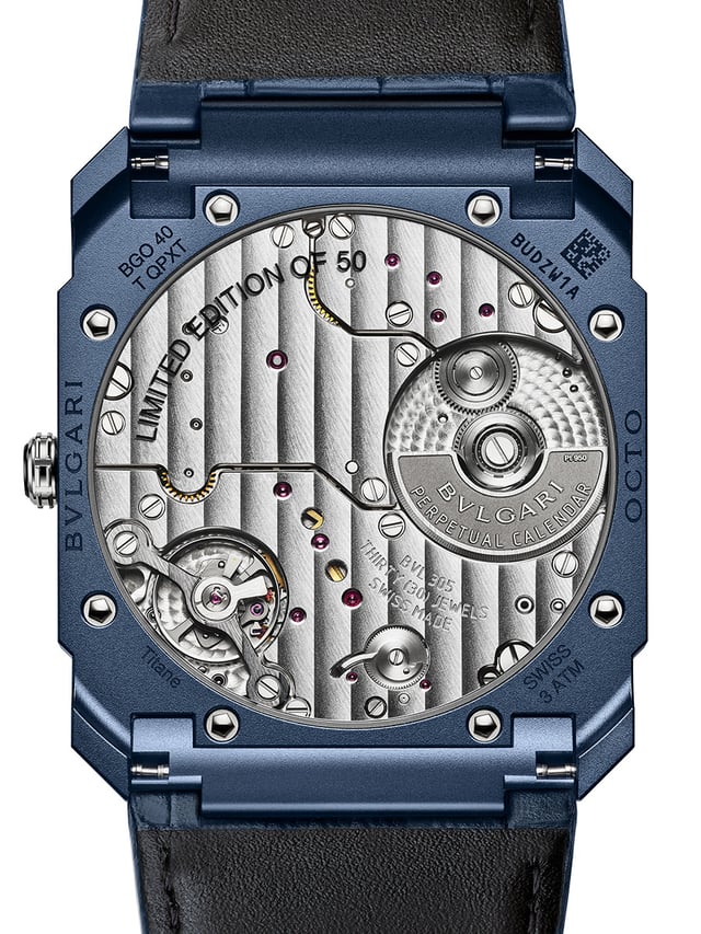 Bulgari Octo Finissimo Perpetual Calendar: Caseback