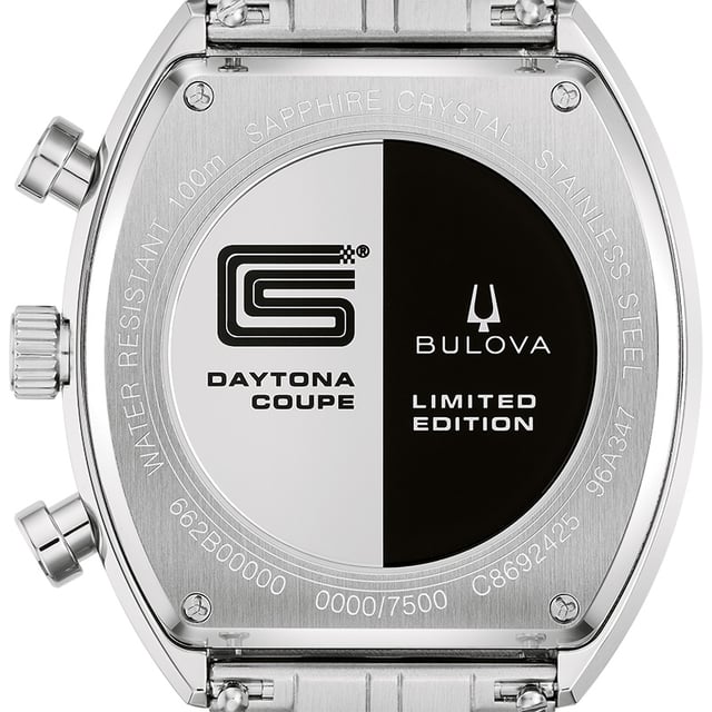 Bulova Shelby Racer Chronograph: Case back
