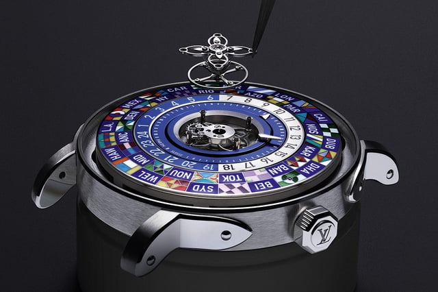 Louis Vuitton Escale Worldtime Flying Tourbillon, W3PT41, detail