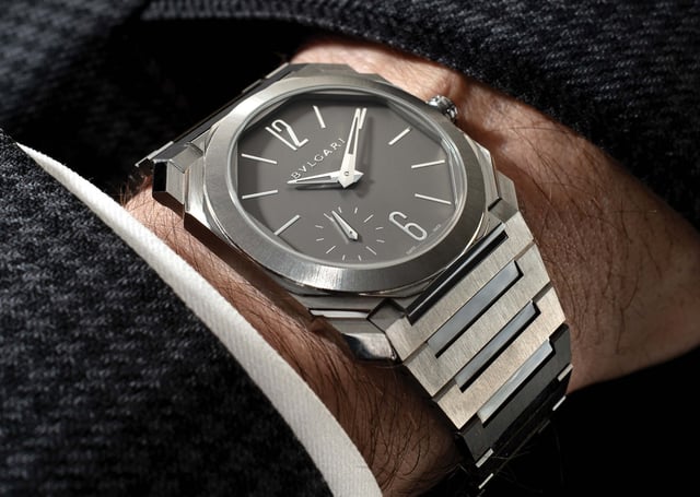 The Bvlgari Octo Finissimo 37 Wrist Shot