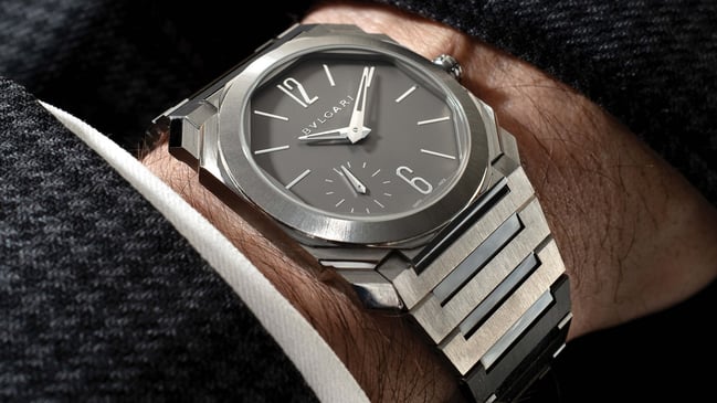 The Bvlgari Octo Finissimo 37 Wrist Shot