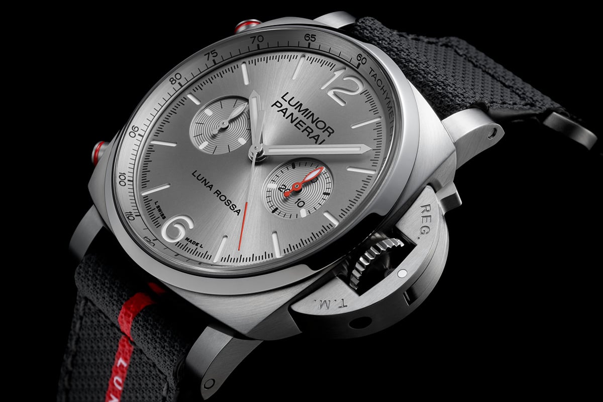 Panerai Luminor Luna Rosso Chrono: dial