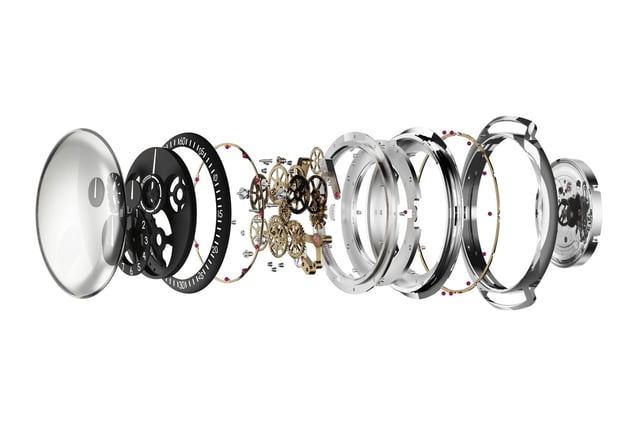 Ressence ROCS 1 in exploded view