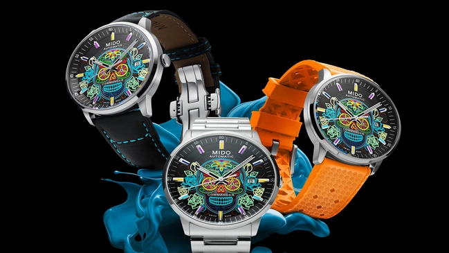MIDO-Commander-Gradient-Catrines-Special-Edition group of three watches