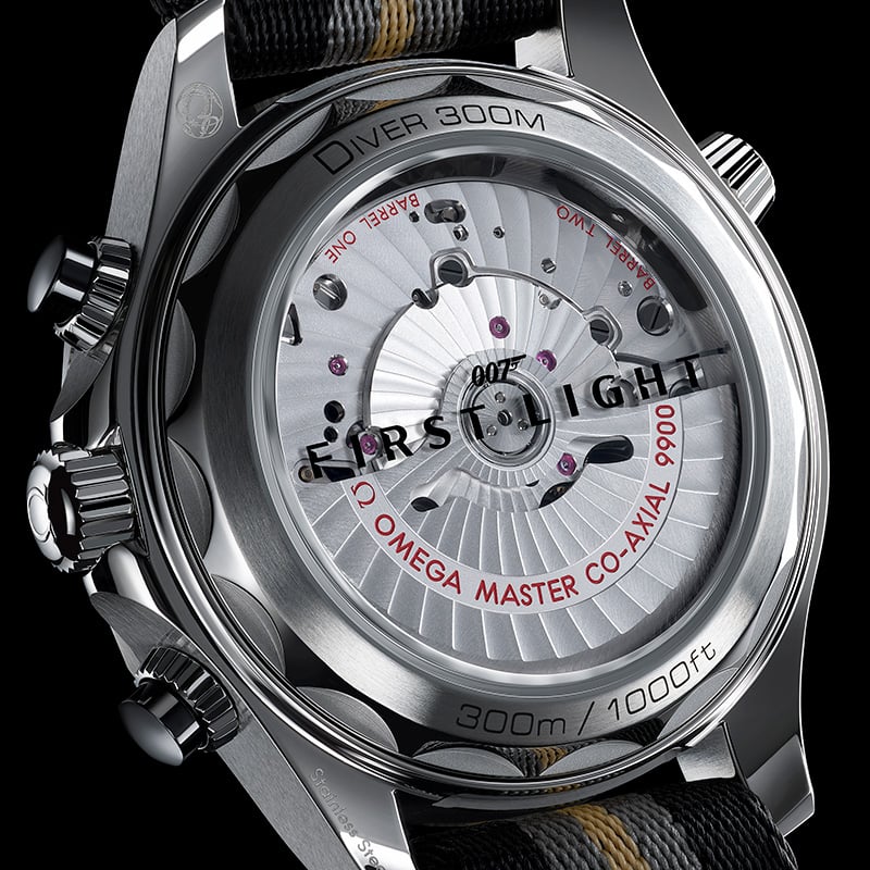 Omega Seamaster Diver 300M Chronograph 007 First Sight 210.32.44.51.01.002, case back