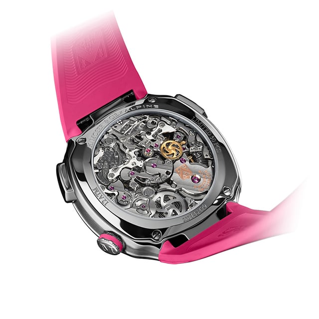 H. Moser Streamliner Alpine Drivers Pink Edition, case back