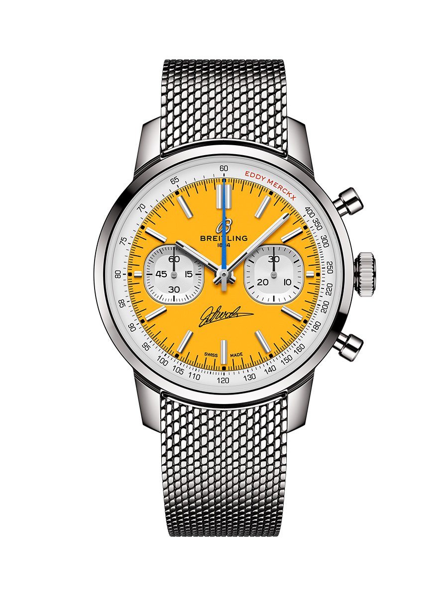 Breitling Top Time B01 Eddy Merckx: Front, mesh bracelet