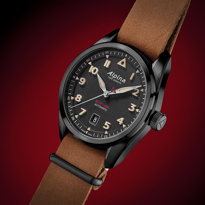Alpina Startimer Pilot Automatic, AL-525BW4SB36, dial