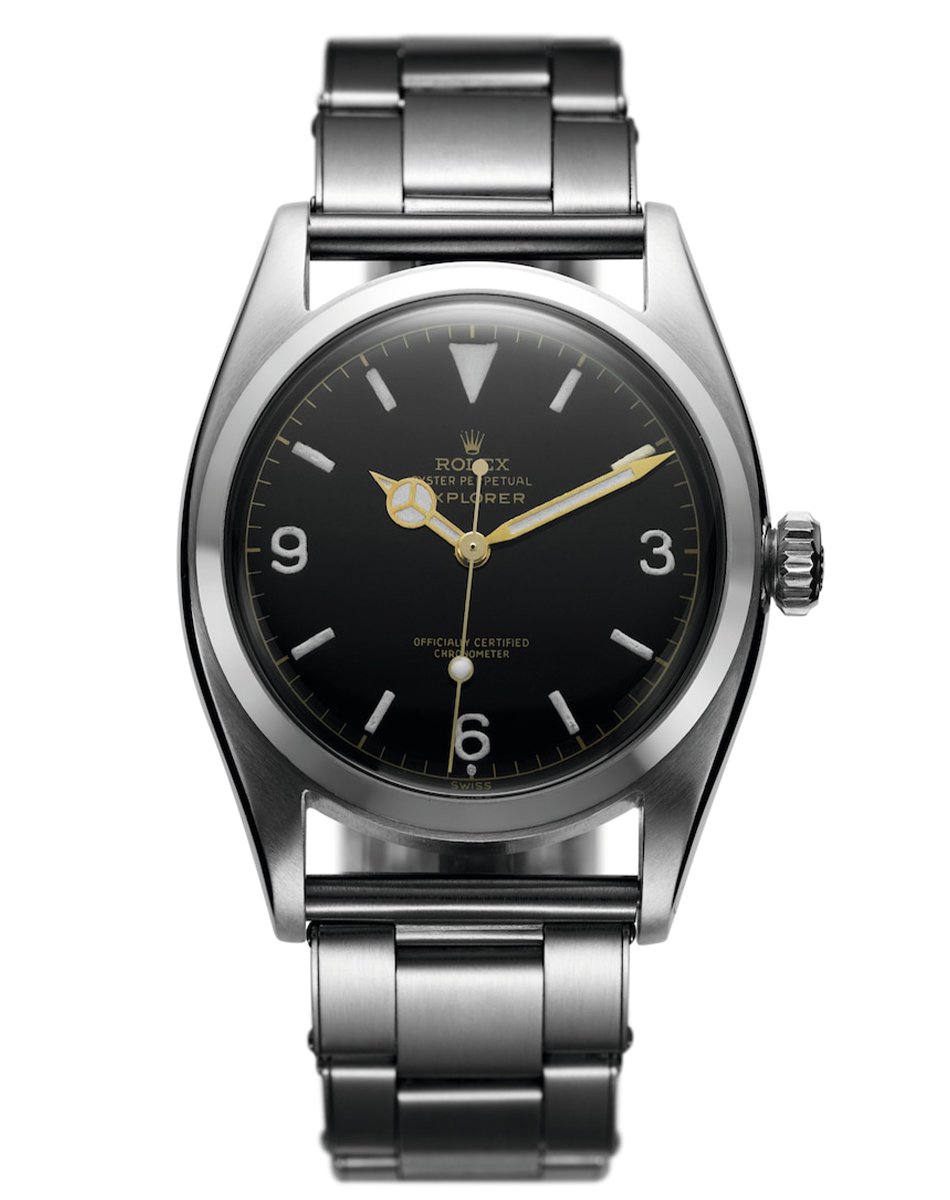 Vintage Rolex Explorer, stainless steel watch with automatic caliber