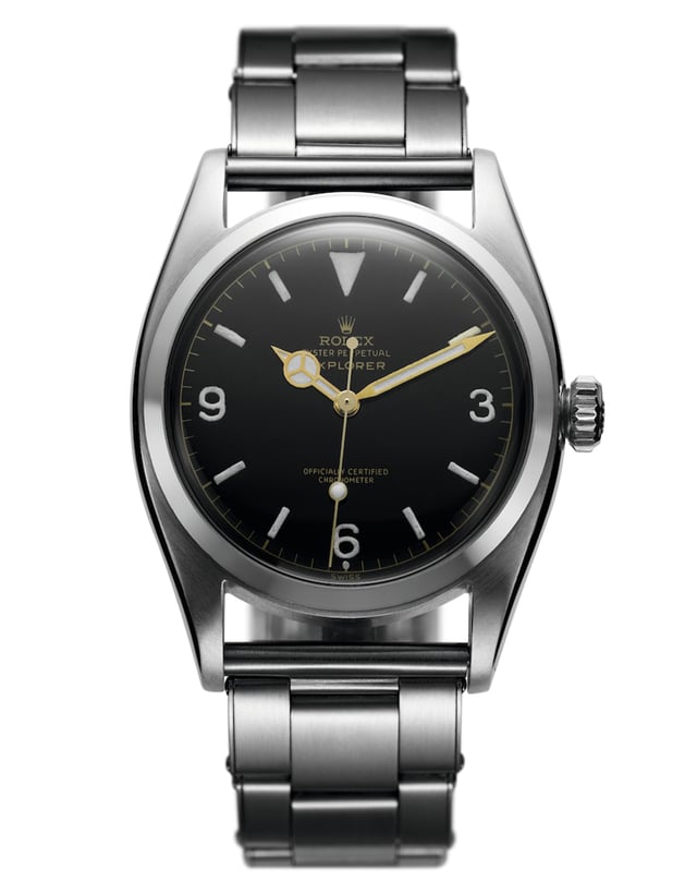 Vintage Rolex Explorer, stainless steel watch with automatic caliber