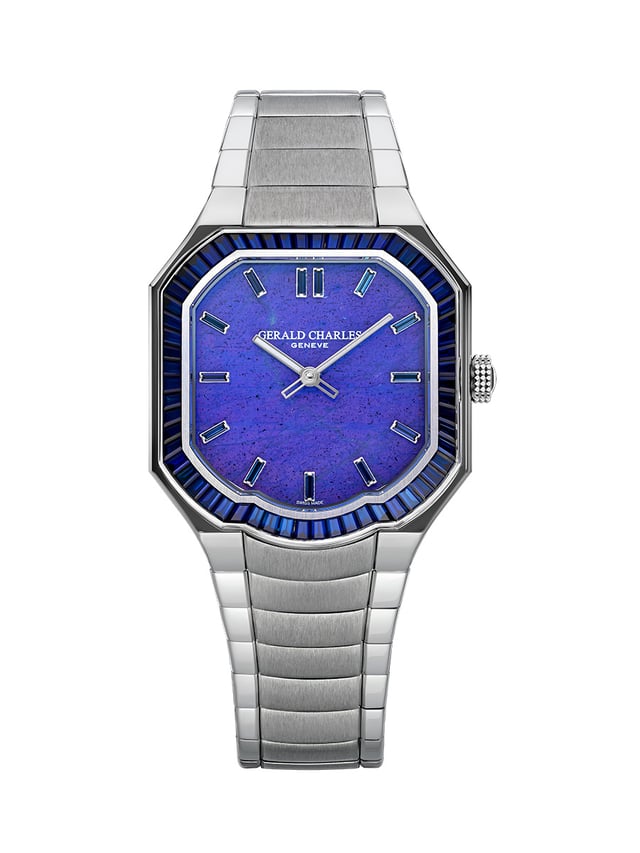 Gerald Charles Masterlink Gem Set Stone dial Blue Spectrolite dial: Front