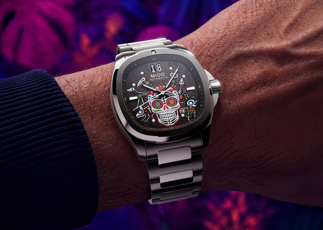 Mido Multifort TV Big Date Día de los Muertos Alebrijes Special Edition: wrist, titel