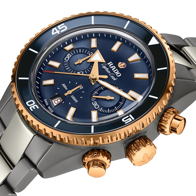 Rado Captain Cook High-Tech Ceramic Chronograph, Ref. R32195202: Dial