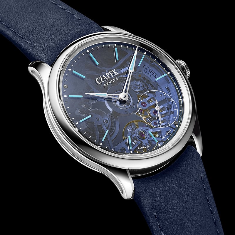 Czapek Promenade Transparencies Aqua Blue: dial