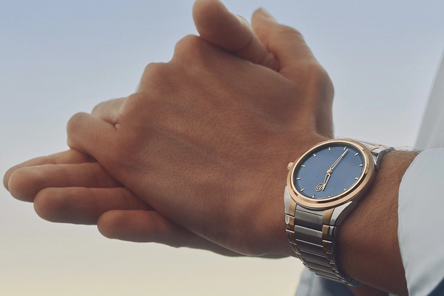 Parmigiani-Tonda PF Micro-Rotor-Stone-Blue-Wrist 