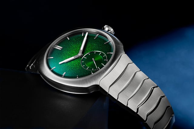 H. Moser & Cie. Streamliner Small Seconds Lime Green Enamel Boutique Edition, 6500-1201, dial