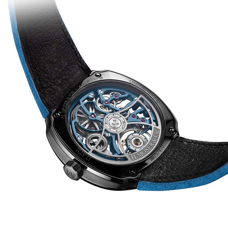 H. Moser Streamliner Tourbillon Skeleton Ceramic Alpine Limited Edition: case back