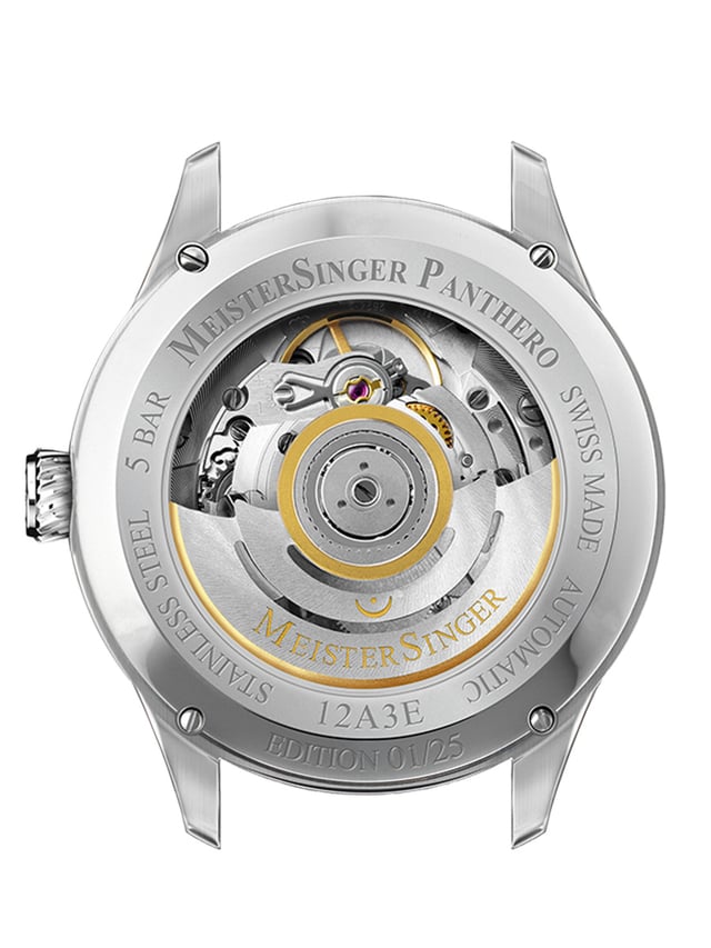 Meistersinger Edition Panthero Jumping Hour Guilloché (ED-PTJH914): case back