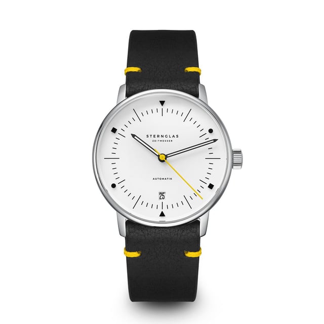 Sternglas Naos Automatic Edition Bauhaus X gelb Front