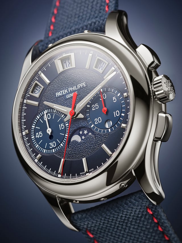 Patek Philippe Instantaneous Perpetual Calendar Chronograph, ref. 5978P-010: dial