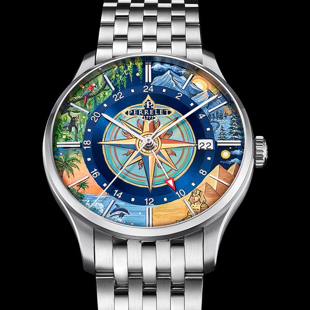 Perrelet x IFL Watches Weekend GMT Atlas: dial