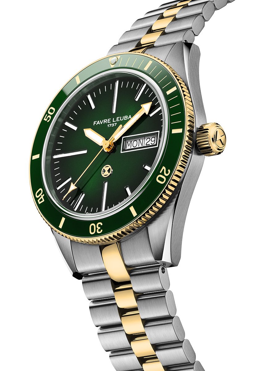 Favre Leuba Deep Raider Day Date: Green, side