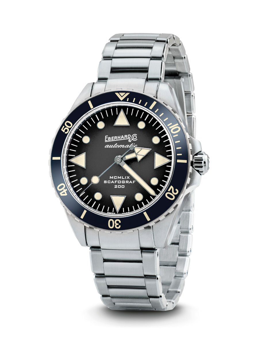 Eberhard & Co.: Scafograf 200 MCMLIX with stainless steel link bracelet