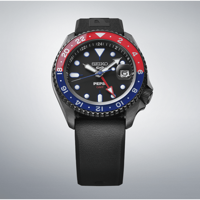 black watch against gray background