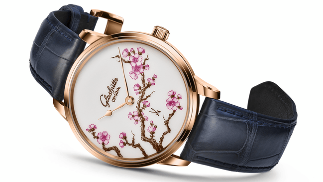Glashütte Original Senator Meissen Blooms with Cherry Blossoms