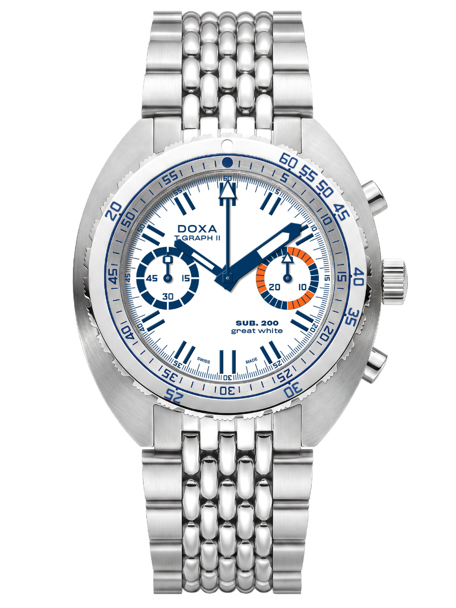 Doxa SUB T.Graph II ‘Great White’ Topper Edition: Front