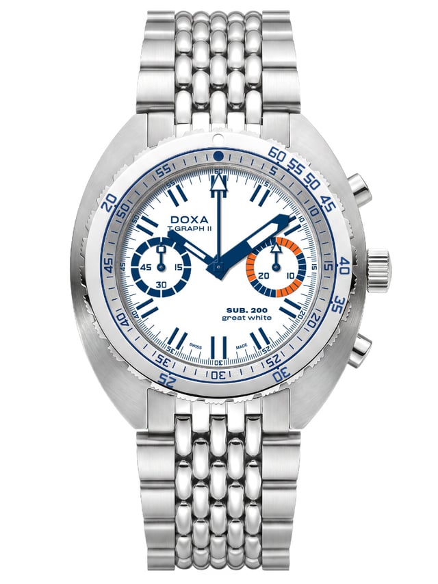 Doxa SUB T.Graph II ‘Great White’ Topper Edition: Front
