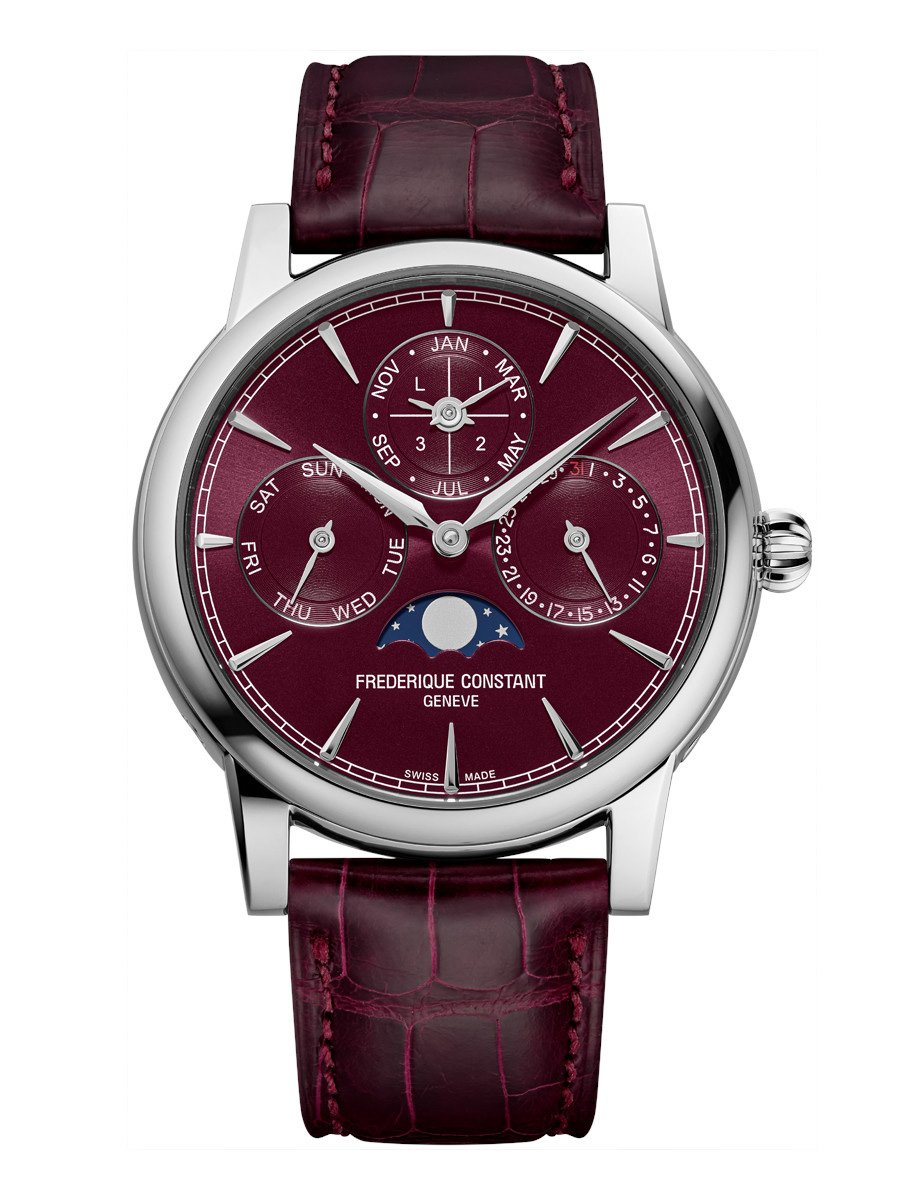 Frederique Constant Classic Perpetual Calendar Manufacture Burgundy LE: Front